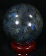 Flashy Labradorite Sphere - Great Color Play #32044-1
